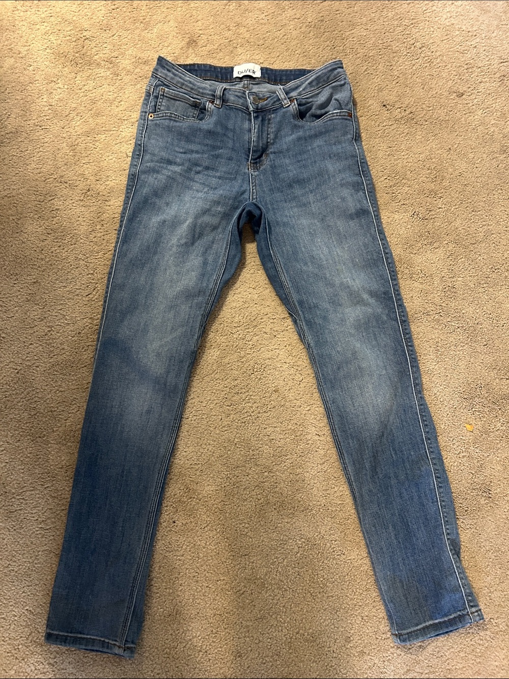 DU/ER women’s slim fit straight leg jeans